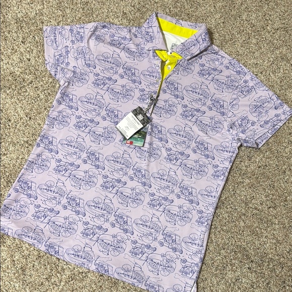 Women’s Jim Weaver Purple Graphic Polo Golf Shirt NWT - Picture 1 of 4